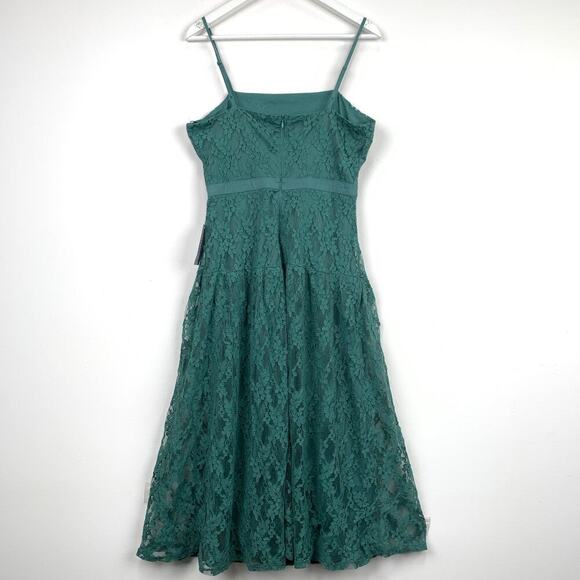 NWT NSR Floral Square Neck Midi Dress Size M - Picture 3 of 13